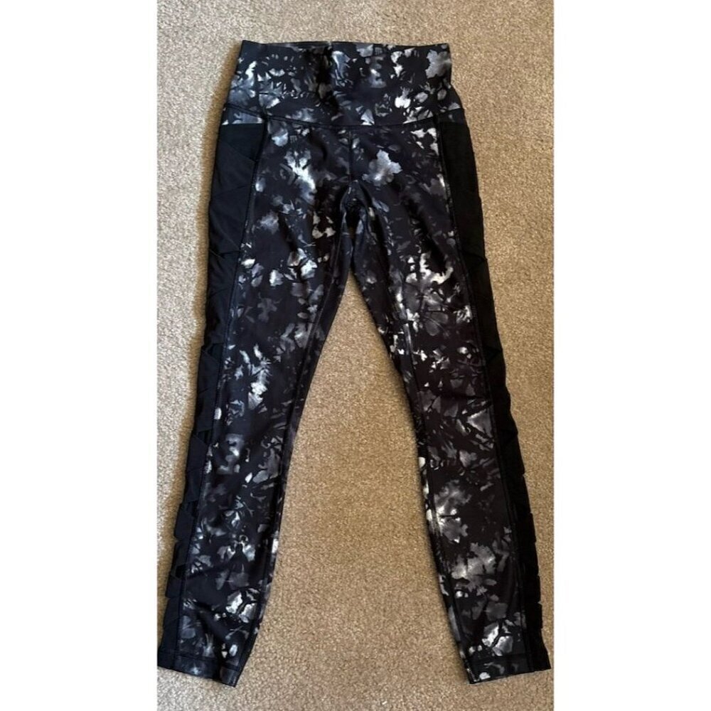 Lululemon Rise and Flow Pants Womens Size 4 Dusk Black Full On Luxtreme Leggings